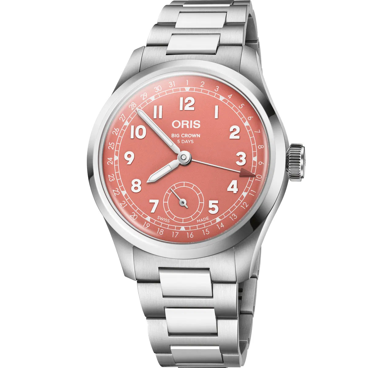 Oris Big Crown Cal. 403 - Dial: Red, arab num, Strap: MB steel
