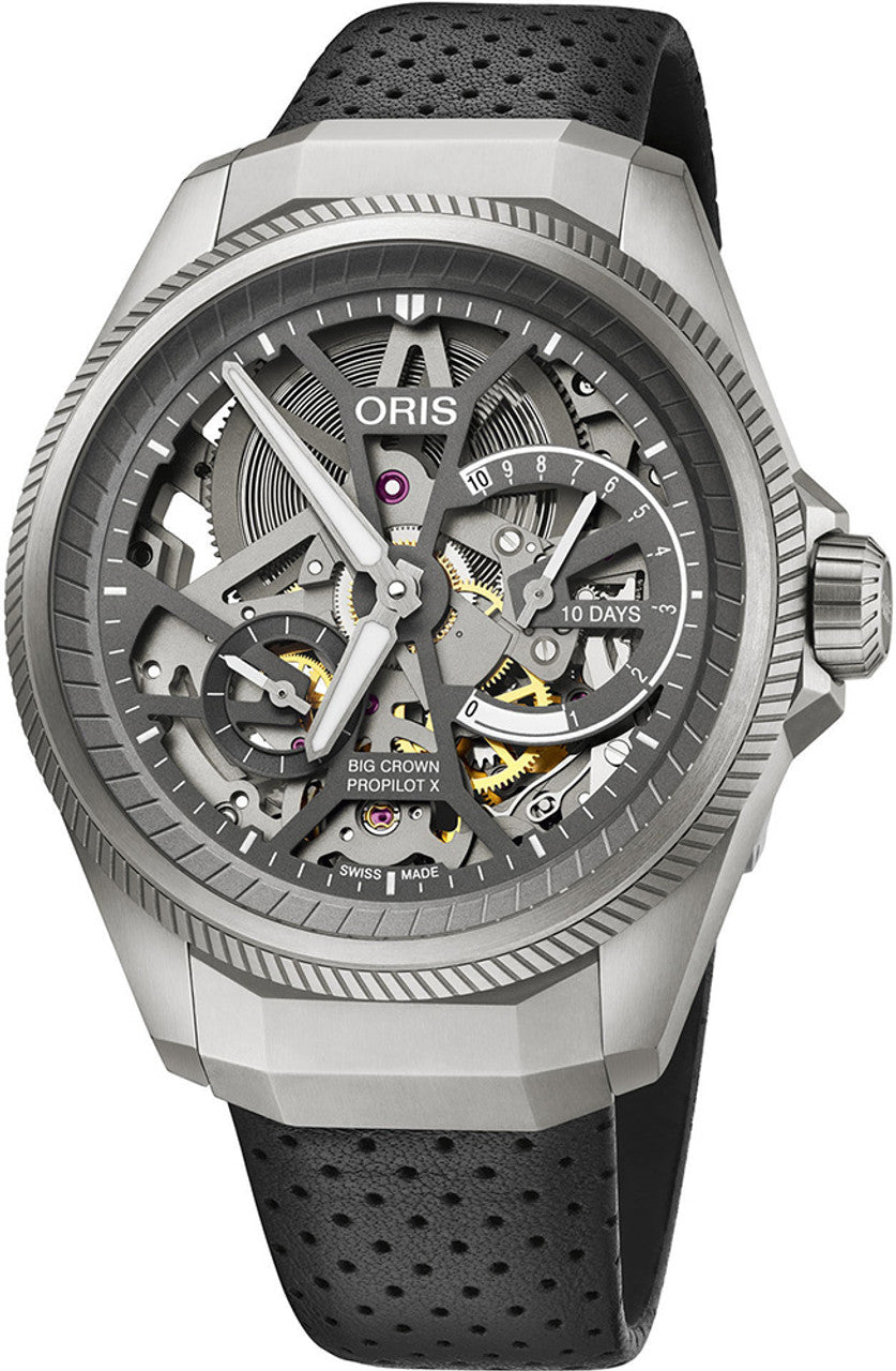 Oris BC ProPilot X Cal. 115 - Dial: Grey, Strap: Leather