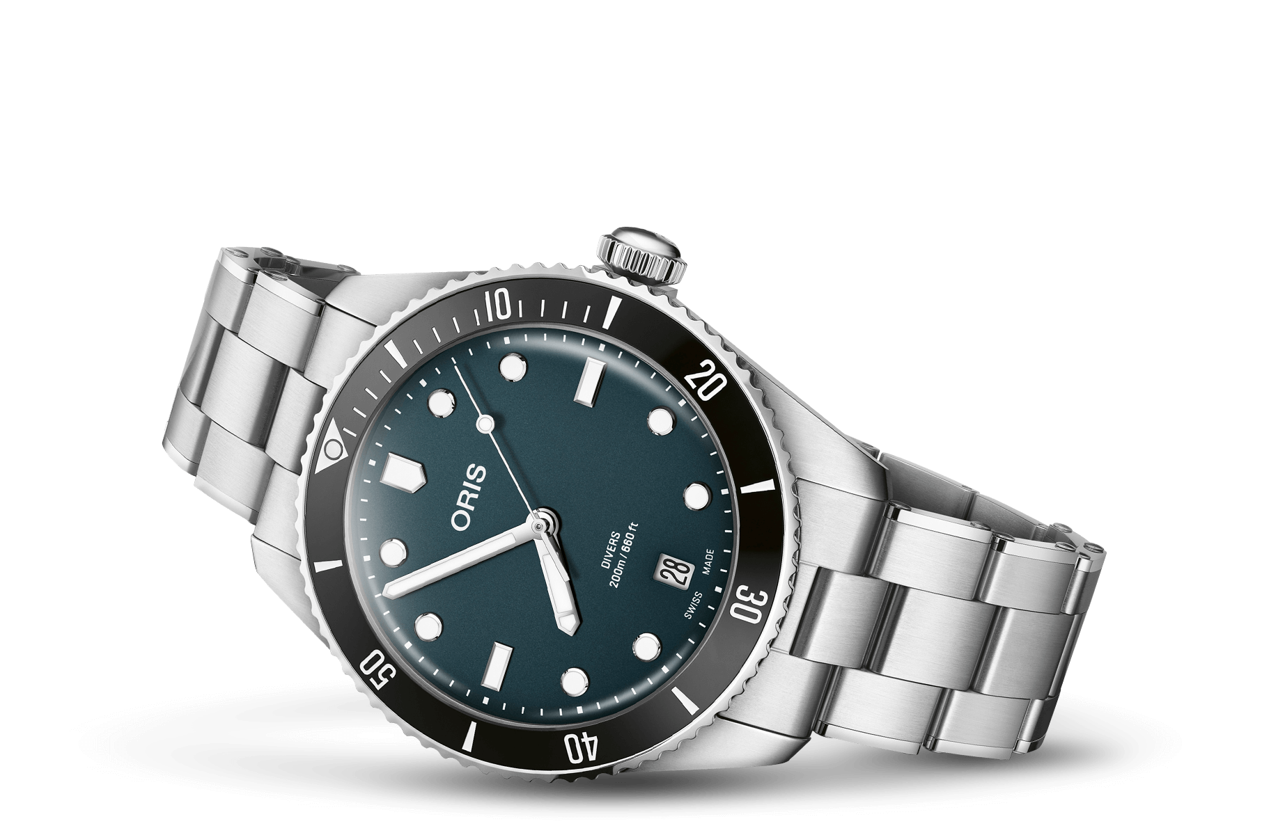 Divers Date-Dial: Blue,Metallbracelet steel