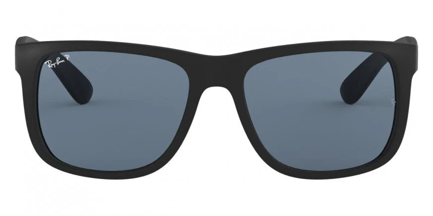 RAY BAN 0RB4165 SIZE55 JUSTIN RUBBER BLACK W/DARK BLUE