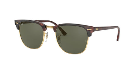 RAYBAN 0RB3016 SIZE 51 CLUBMASTER RED HAVANA  W/G-15 GREEN