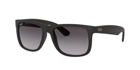 RAY BAN 0RB4165 SIZE 55 JUSTIN RUBBER BLACK W/LIGHT GREY GRADIENT DARK GR