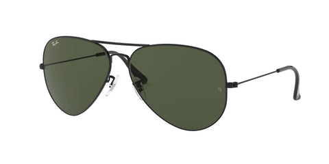 RAYBAN 0RB3026 SIZE62 AVIATOR LARGE METAL II BLACK W/G-15 GREEN