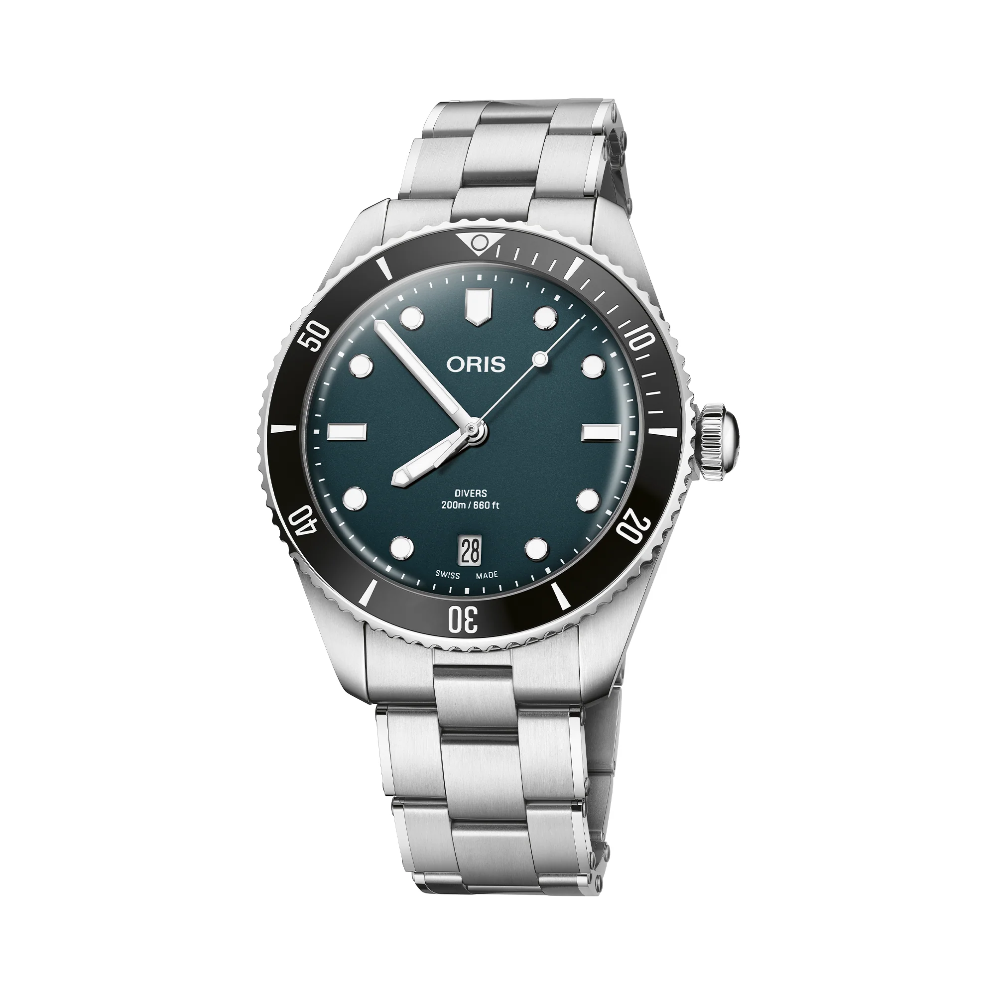 Divers Date-Dial: Blue,Metallbracelet steel