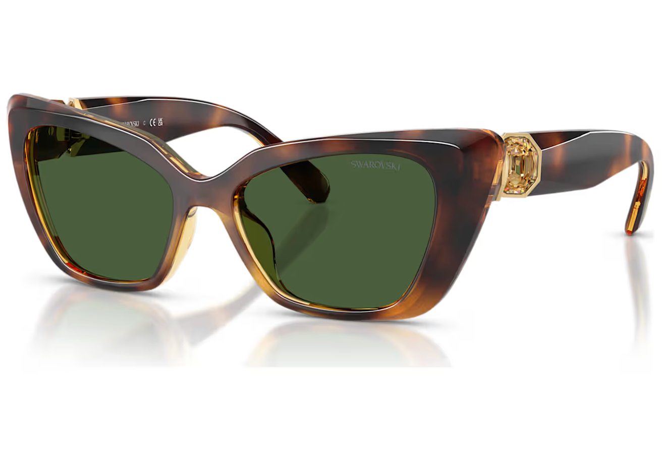 SWAROVSKI 0SK6048F 10847354 TRANSPARENT BROWN W/DARK BROWN