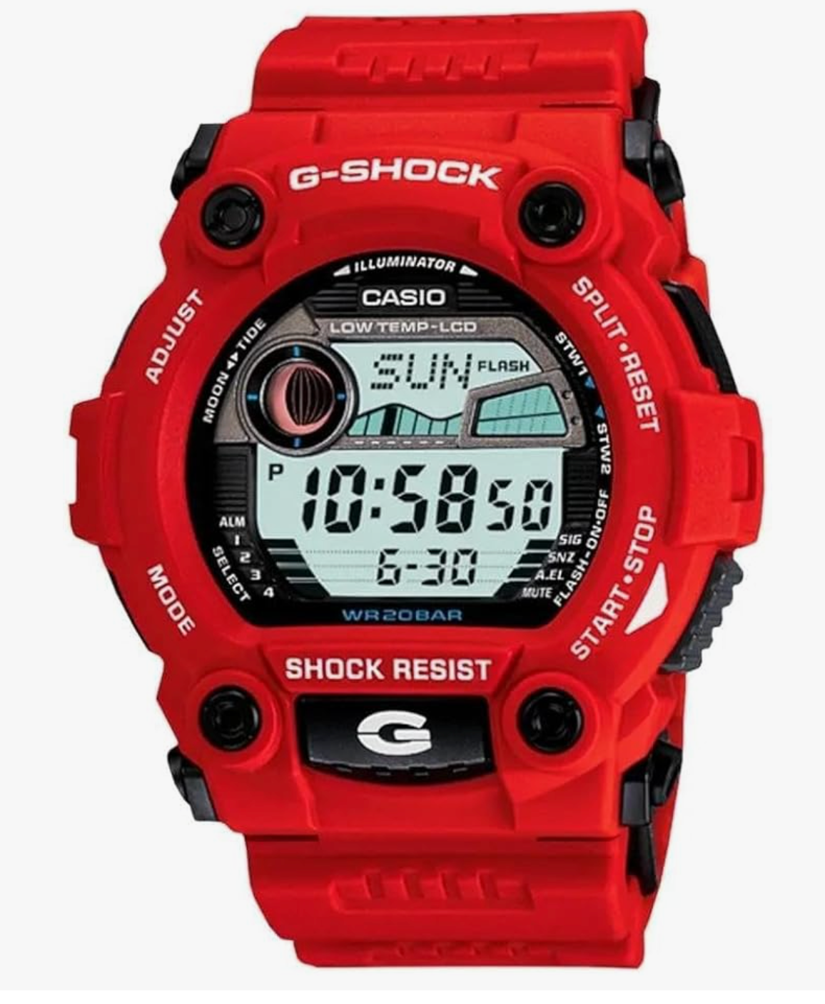 GA700-4A G SHOCK DUO RED RESIN BAND