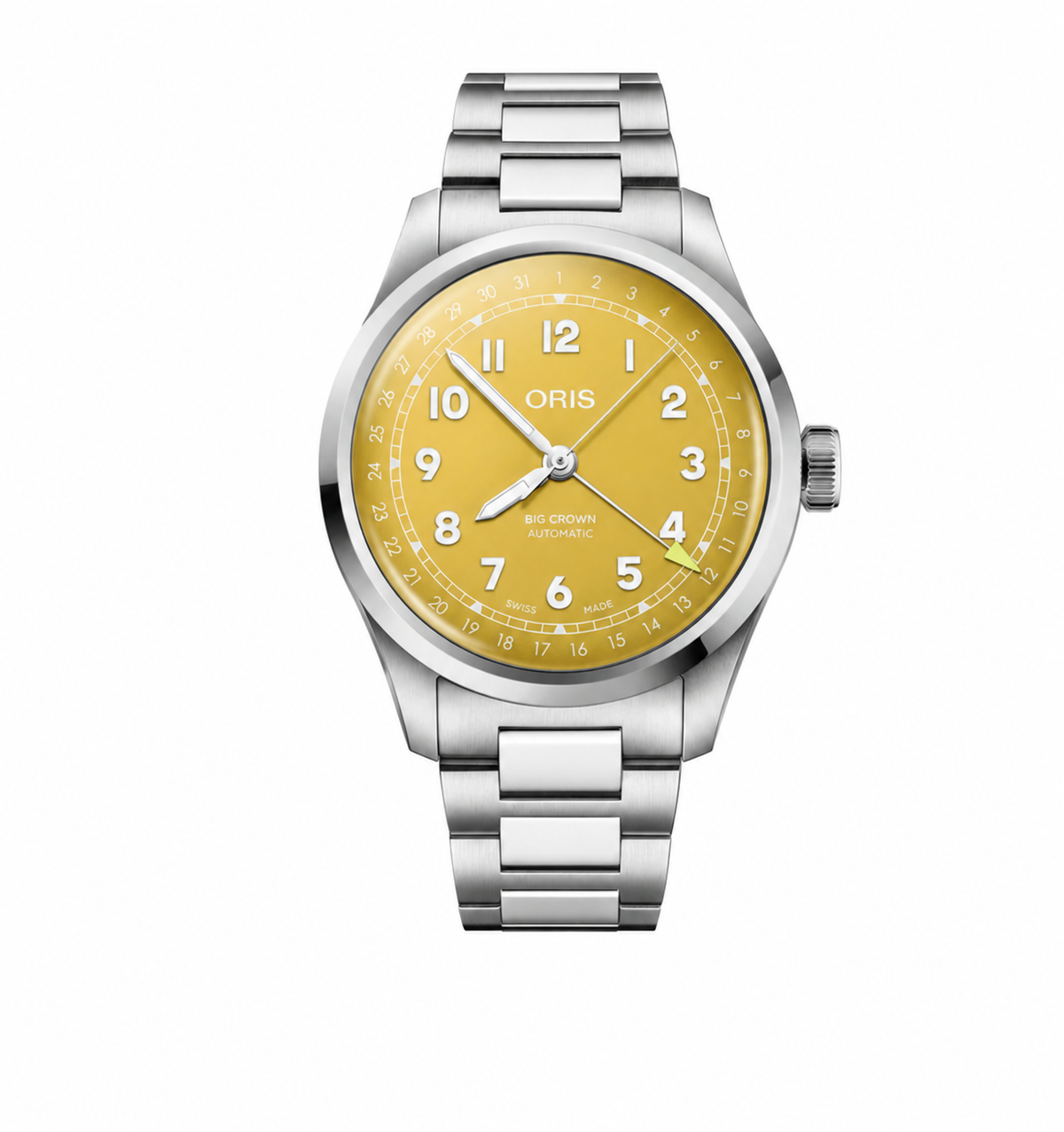01 754 7798 4069-07 8 20 06 Oris Big Crown Pointer Date - Dial: Yellow, arab num, Strap: MB