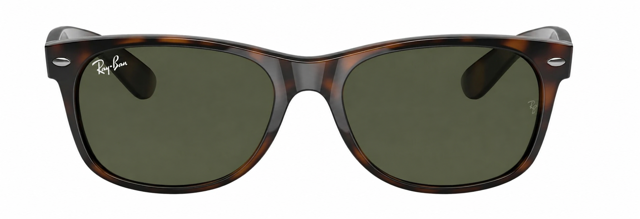 RAYBAN 0RB2132 SIZE55 NEW WAYFARER TORTOISE W/G-15 GREEN