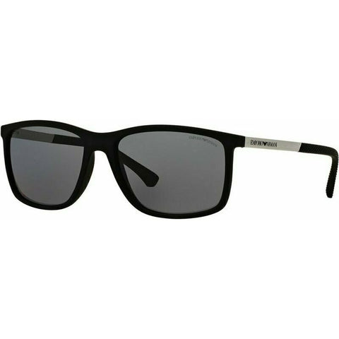 EMPORIO ARMANI 0EA4058 RUBBER BLACK W/GREY POLAR