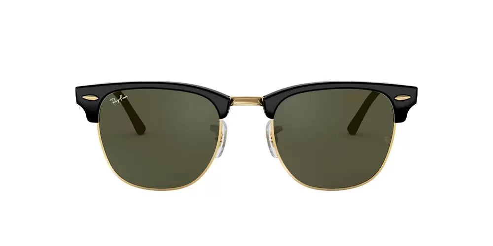 RAYBAN 0RB3016 CLUBMASTER BLACK ON ARISTA W/G-15 GREEN