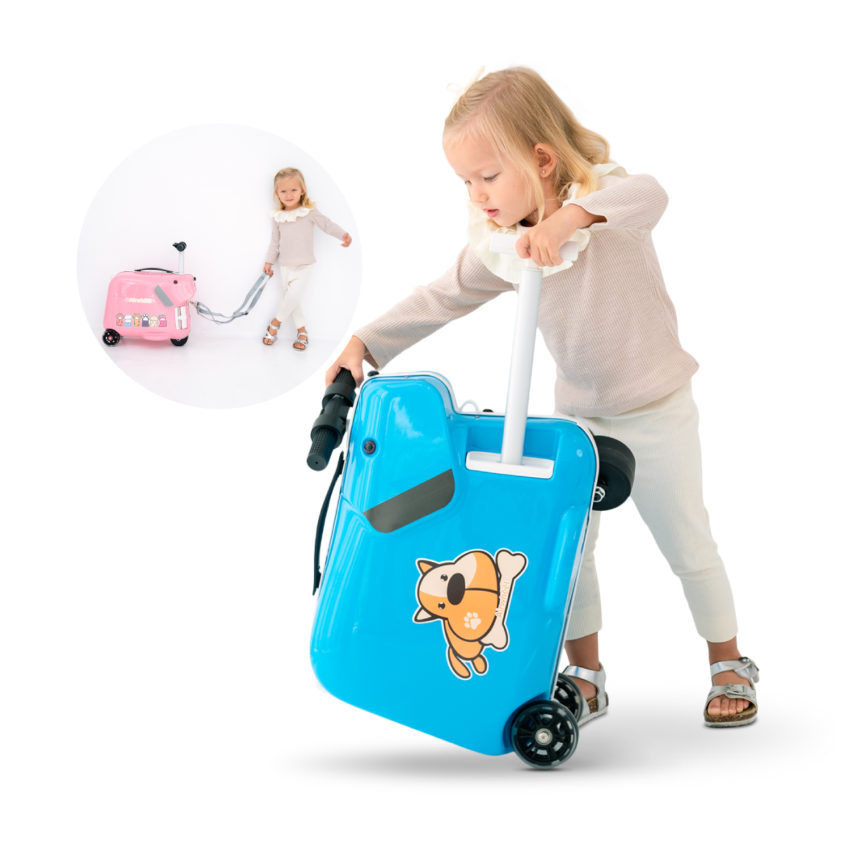 Airwheel SQ3 BLUE– Smart Kids’ Rideable Suitcase