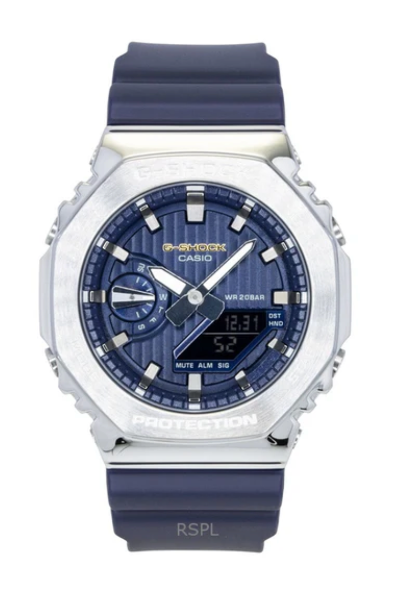 GM2110SH-2A G SHOCK DUO WISHING STAR, BLUE RESIN BAND