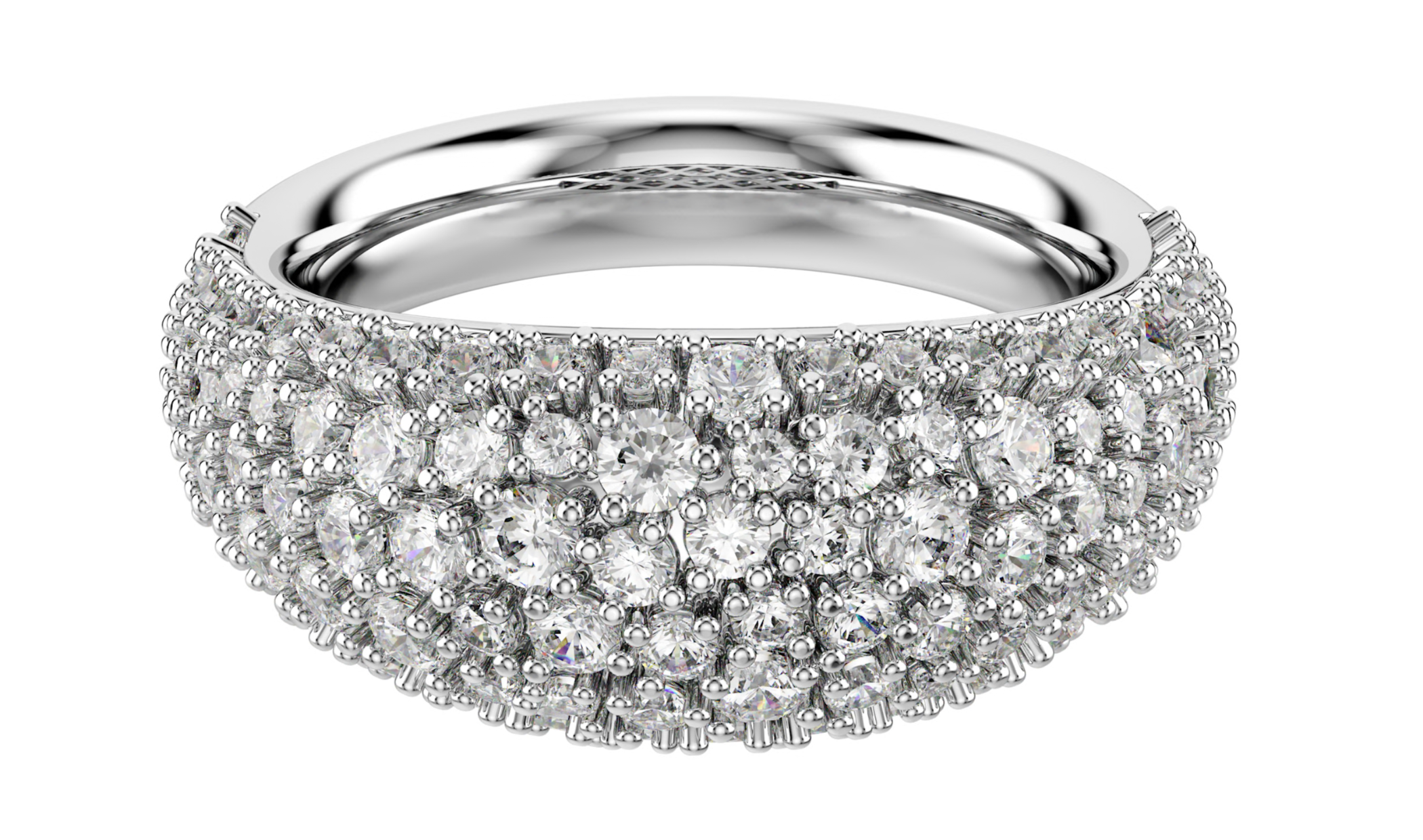 5737597 Sublima ring White, Rhodium plated
