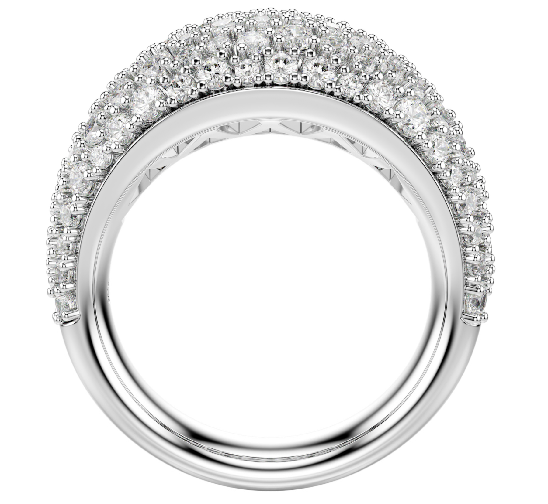 5737597 Sublima ring White, Rhodium plated