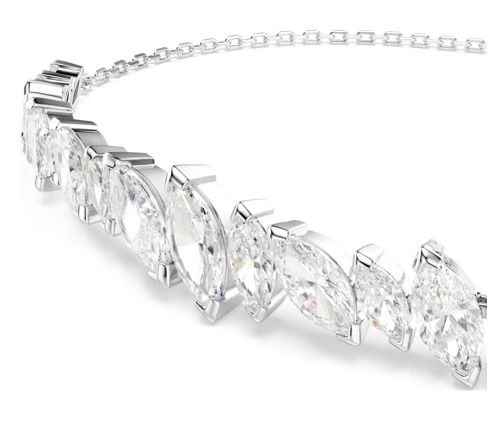5748650 Mesmera bracelet Marquise cut, White, Rhodium plated