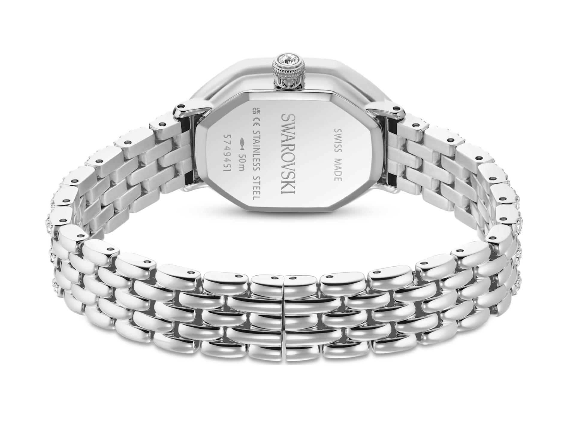 5749451 Dextera octagon watch Swiss Made, Metal bracelet, Silver Tone, Stainless steel