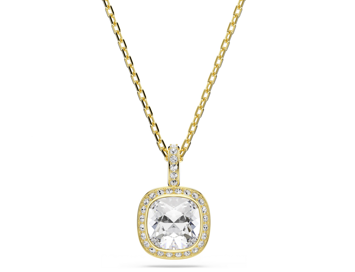 5764761 Una Angelic pendant Cushion cut, White, 18K gold finish