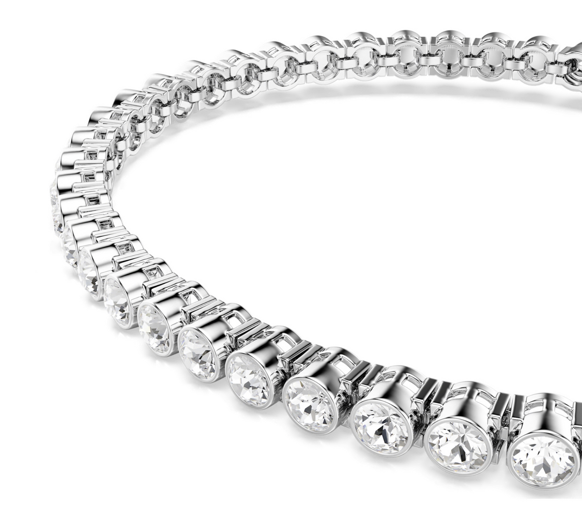 1808960 Imber Emily Tennis bracelet Round cut, White, Rhodium plated