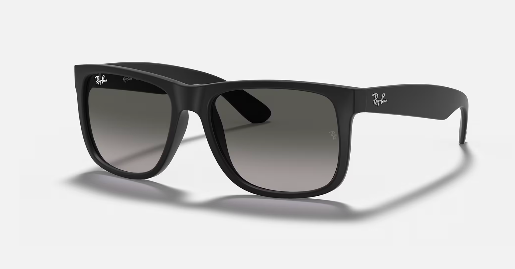 RAY BAN 0RB4165 SIZE55 JUSTIN BUBBER BLACK W/LIGHT GREY GRADIENT GREY