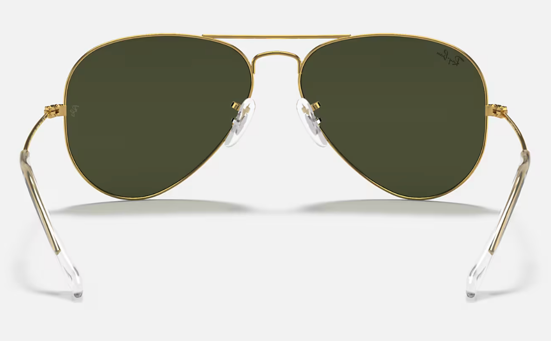 RAYBAN 0RB3025 L0205 SIZE 58 AVIATOR LARGE METAL ARISTA W /G-15 GREEN