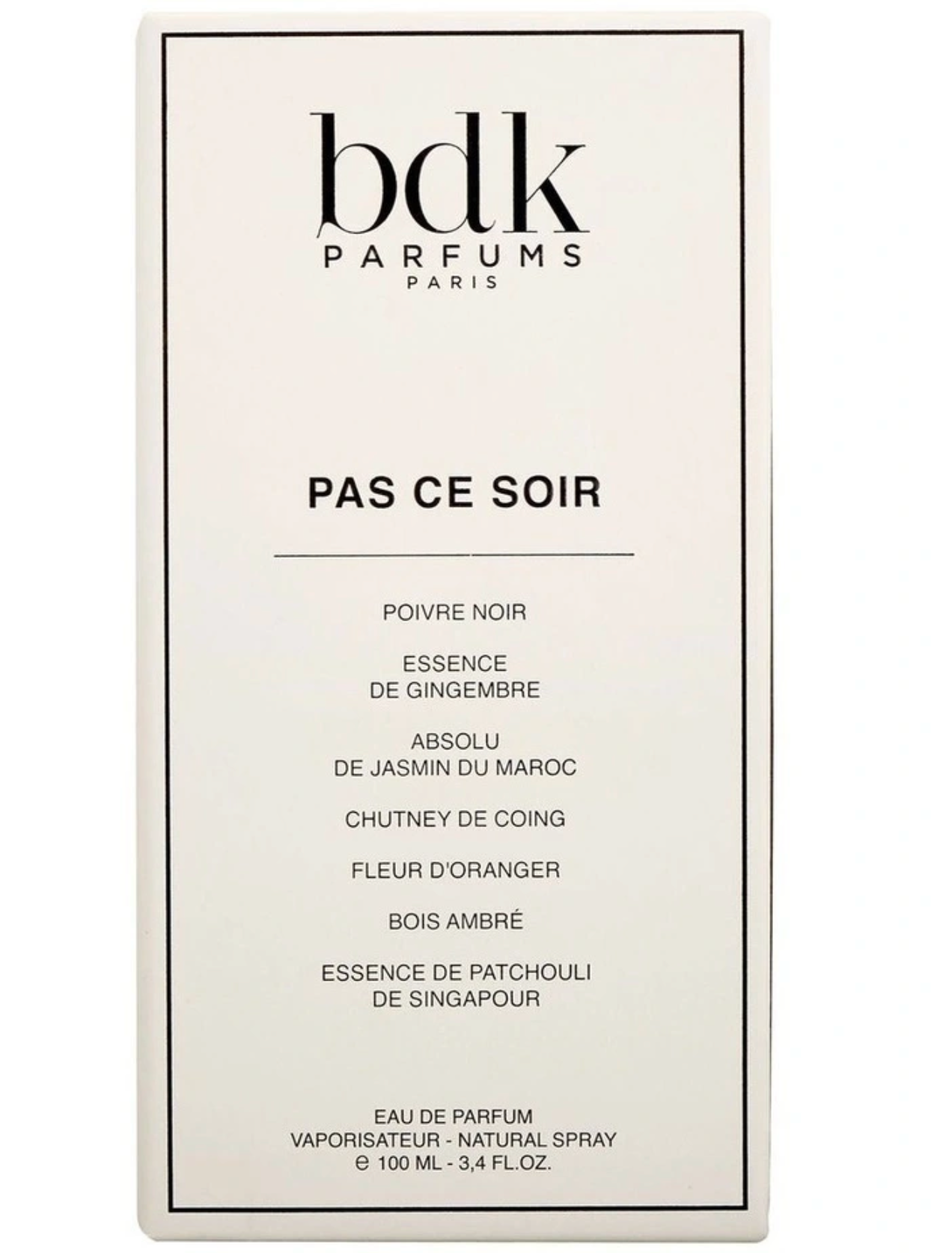 BDK Pas Ce Soir Eau De Parfum 100ml