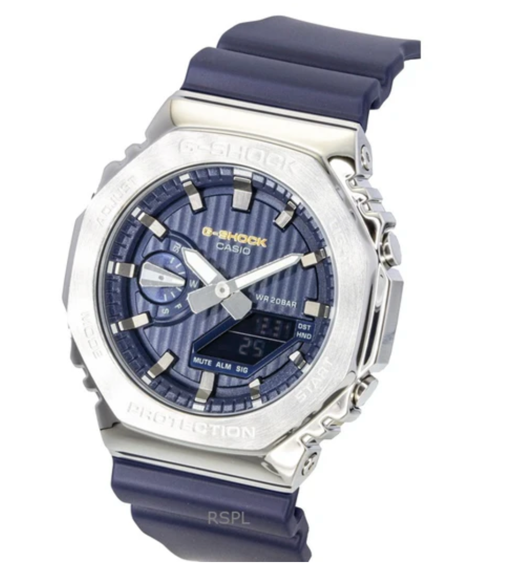 GM2110SH-2A G SHOCK DUO WISHING STAR, BLUE RESIN BAND