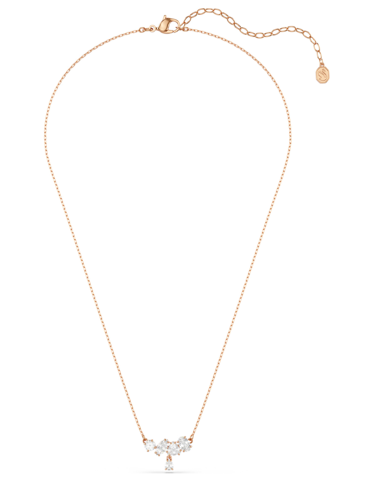 5747996 Mesmera necklace Mixed cuts, White, 18K rose gold finish