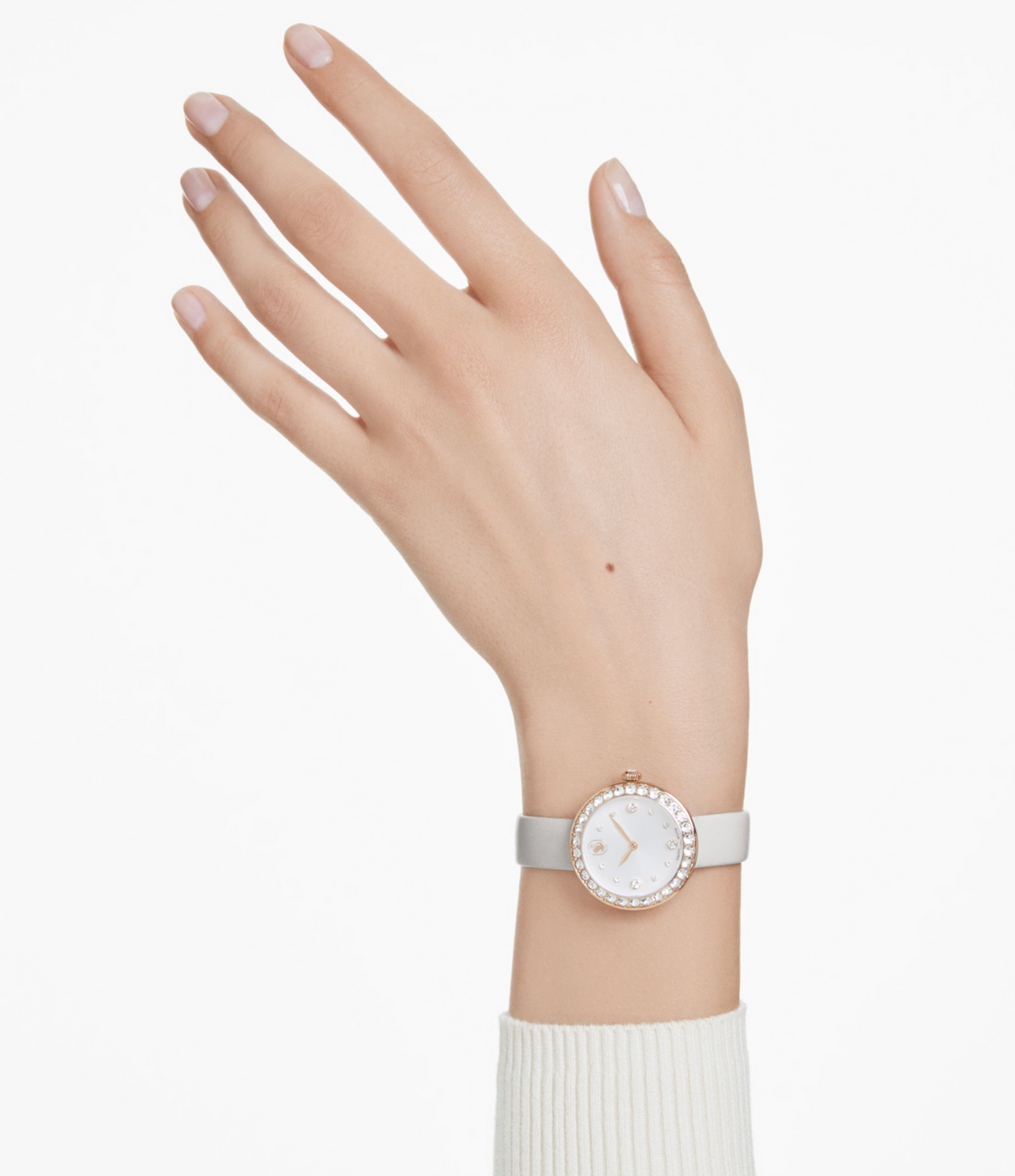 5710105 Matrix tennis watch Swiss Made, Leather strap, Grey, Rose gold-tone finish