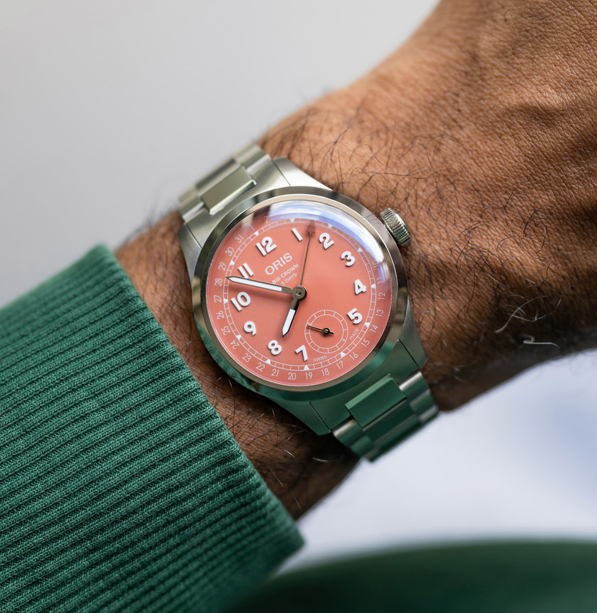 01 403 7799 4068-07 8 20 06 Oris Big Crown Cal. 403 - Dial: Red, arab num, Strap: MB steel