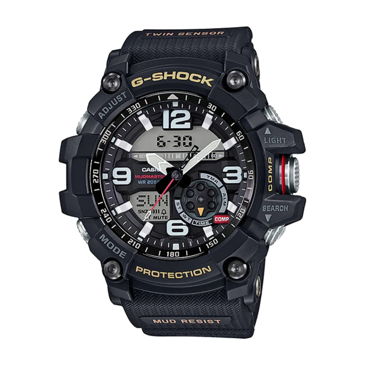 GG1000-1A G SHOCK DUO MUDMASTER TWIN SENS ,BLACK RESIN
