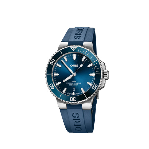 Oris-Aquis Date, Dial:Blue, Strap: Caoutchouc Blue
