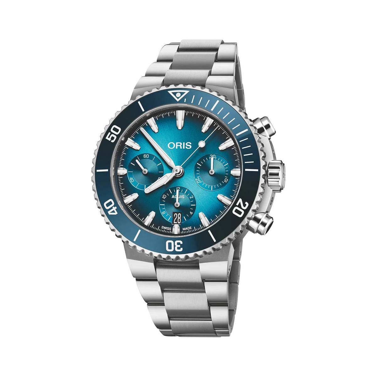 01 771 7793 4155-07 8 23 01 PEB Aquis Chronograph - Dial: Blue, Strap: MB steel polished
