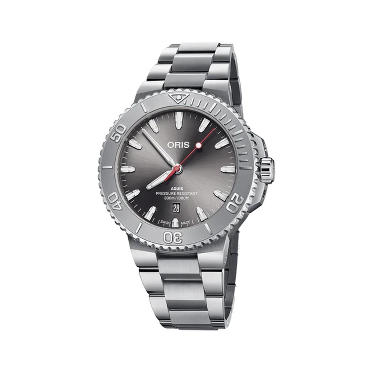 01 733 7789 4153-07 8 23 04PEB Oris Aquis Date - Dial: Grey, Strap: MB steel polished