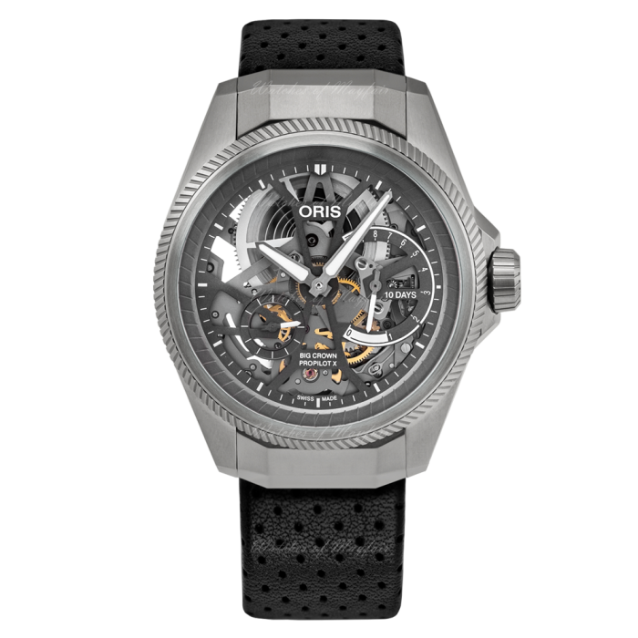 Oris BC ProPilot X Cal. 115 - Dial: Grey, Strap: Leather