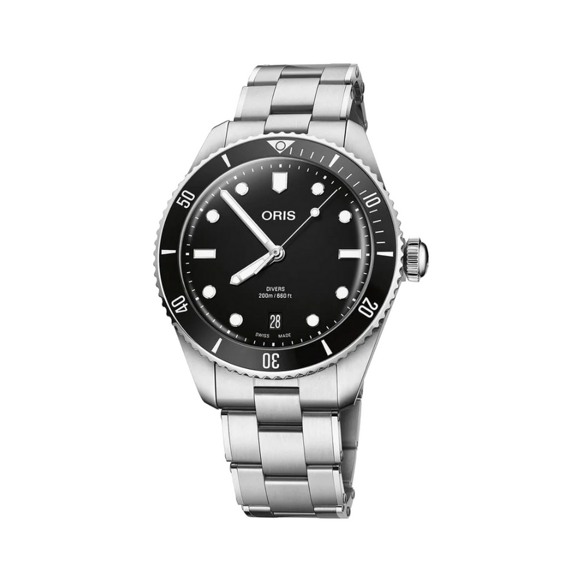 01 733 7795 4054-Set Oris Divers Date-Dial: Black,Metallbracelet steel serial no:4125988