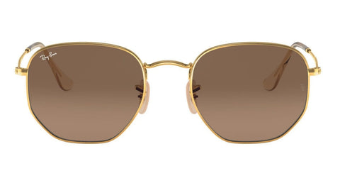RAYBAN 0RB3548N SIZE51 HEXAGONAL ARISTA W/BROWN GRANDIENT GREY