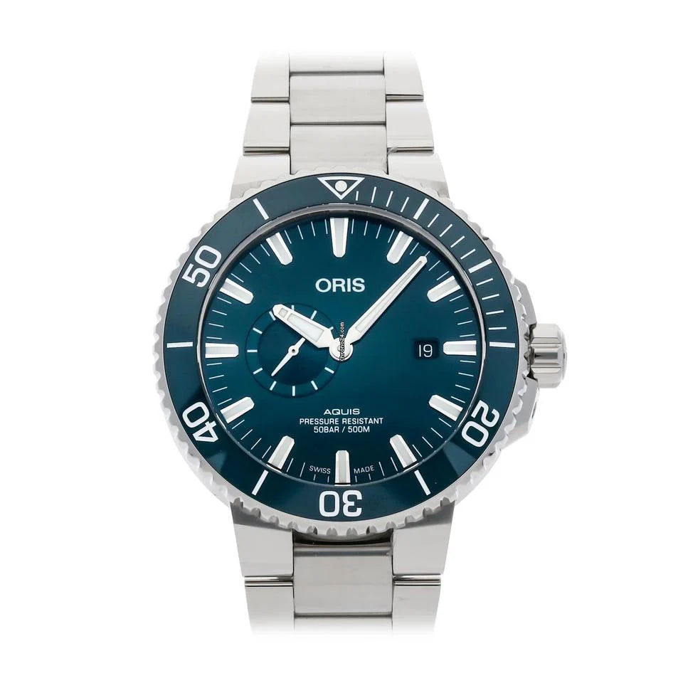 Aquis Small Second Date - Dial: Blue, Strap: MB steel polished 01 743 7733 4155-07 8 24 05PEB