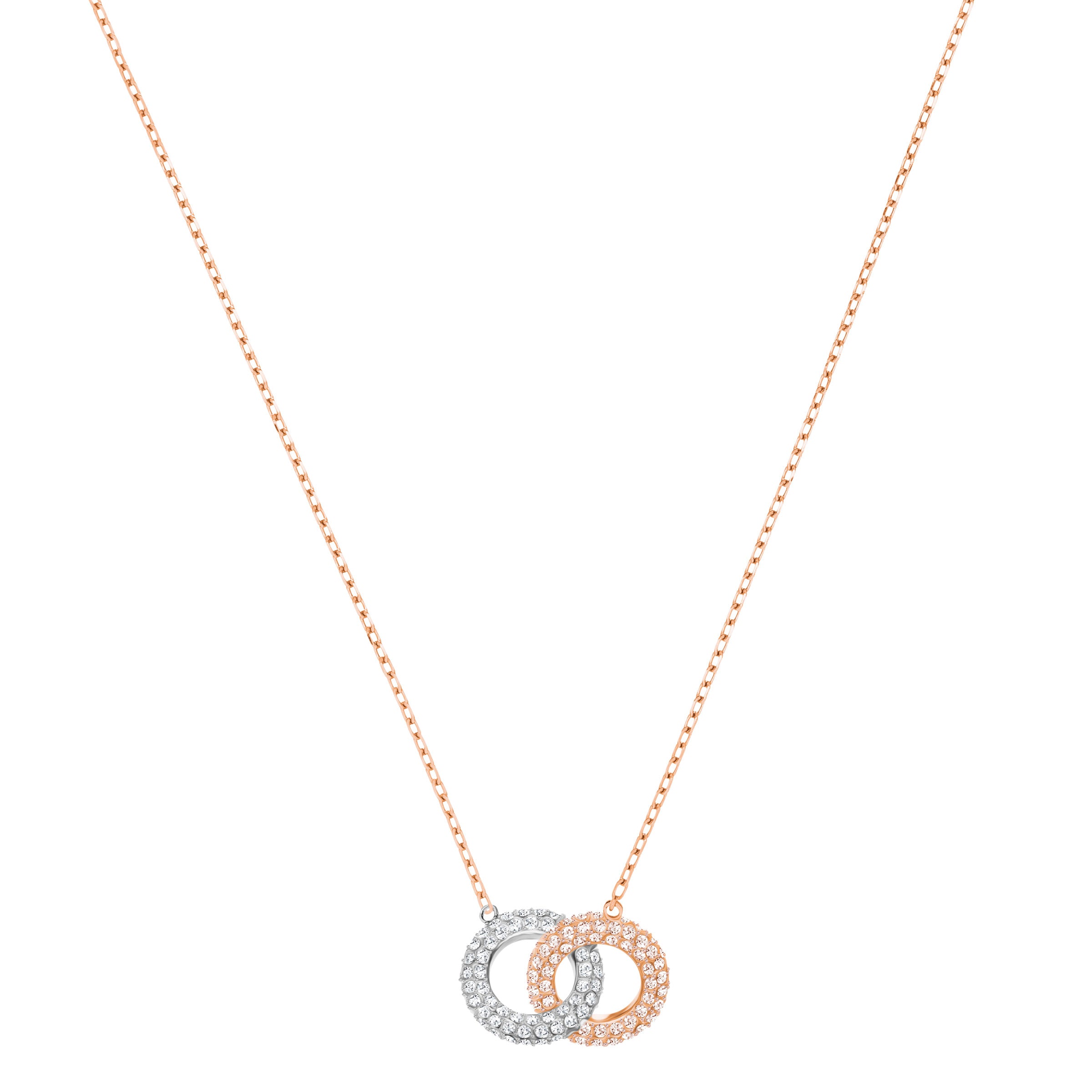 STONE:NECKLACE DOUBLE SILK/CRY/ROS