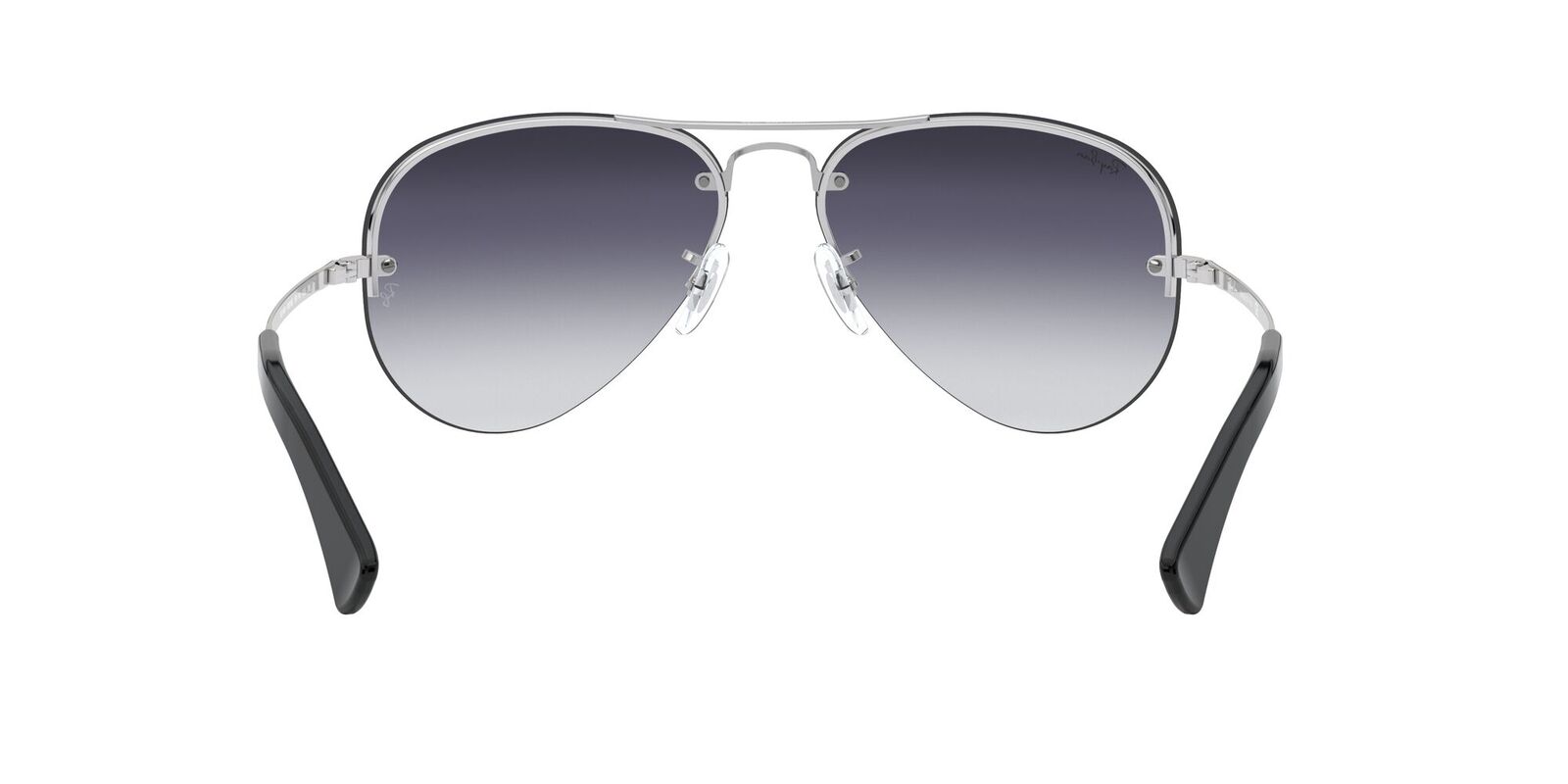 RAYBAN 0RB3449 SILVER W/ LIGHT GREY GRANDIENT DARK BLUE
