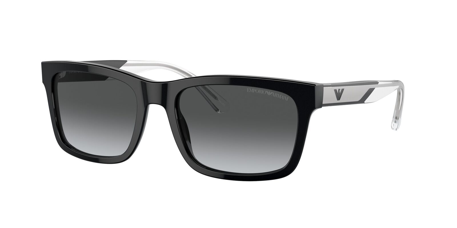 EMPORIO ARMANI 0EA4224F SIZE 58 SHINY BLACK W/DARK GREY POLAR