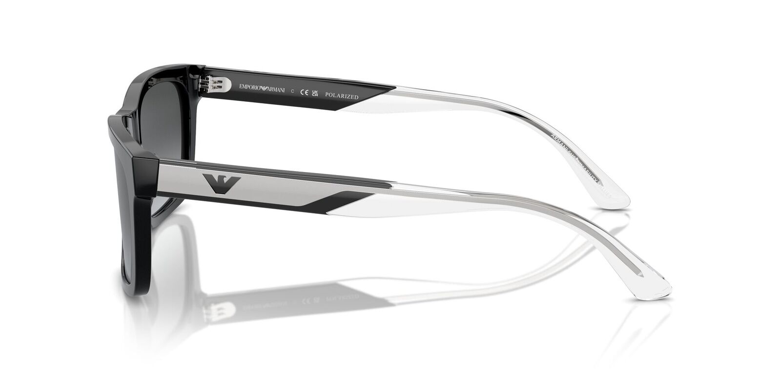 EMPORIO ARMANI 0EA4224F SIZE 58 SHINY BLACK W/DARK GREY POLAR