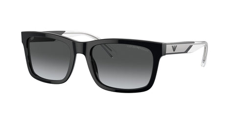 EMPORIO ARMANI 0EA4224F SIZE 58 SHINY BLACK W/DARK GREY POLAR