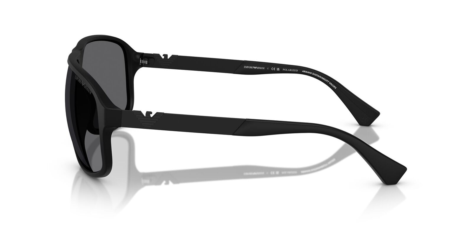EMPORIO ARMANI 0EA4029 SIZE 64 MATTE RUBBER BLACK W/GRADIENT GREY