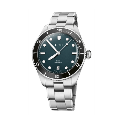 Divers Date-Dial: Blue,Metallbracelet steel
