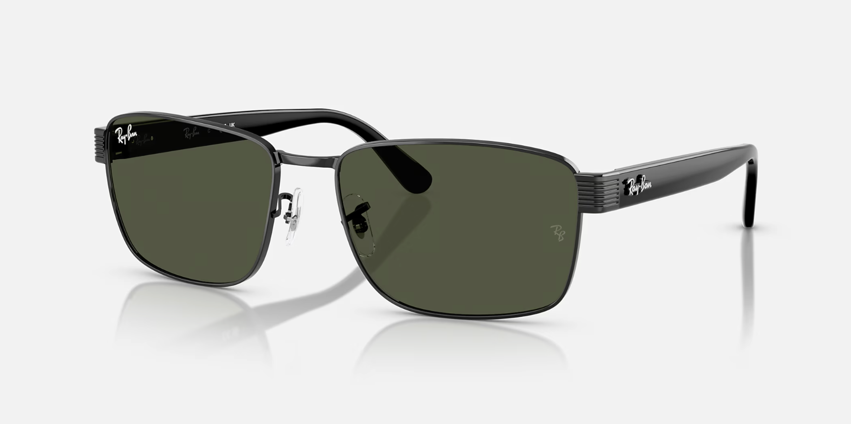 RAY BAN 0RB3750 002/3162 BLACK W/GREEN
