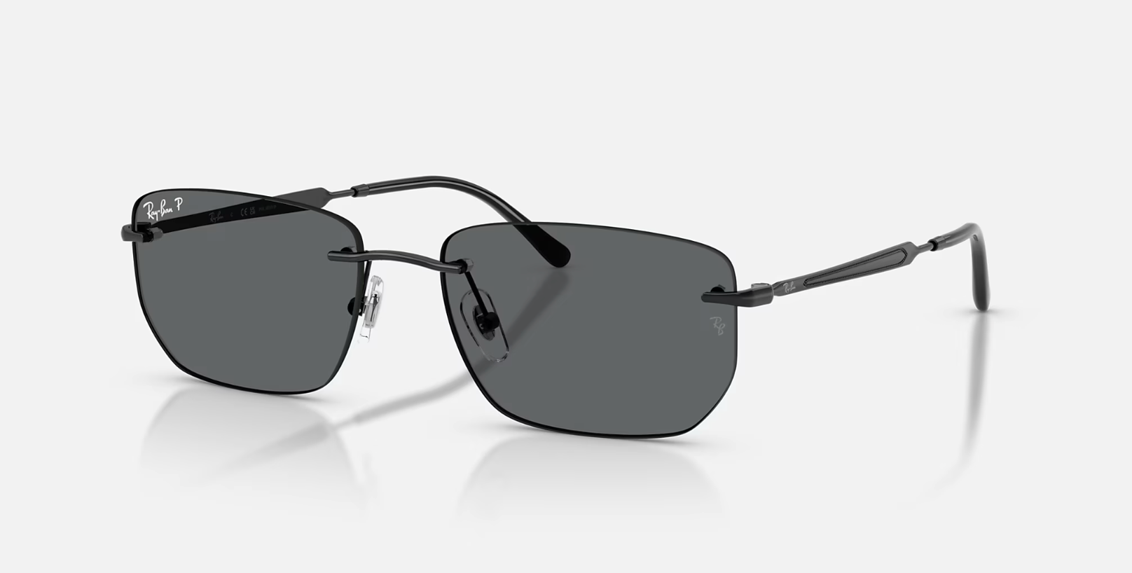 RAY BAN 0RB3768 002/8156 BLACK W/DARK GREY POLAR
