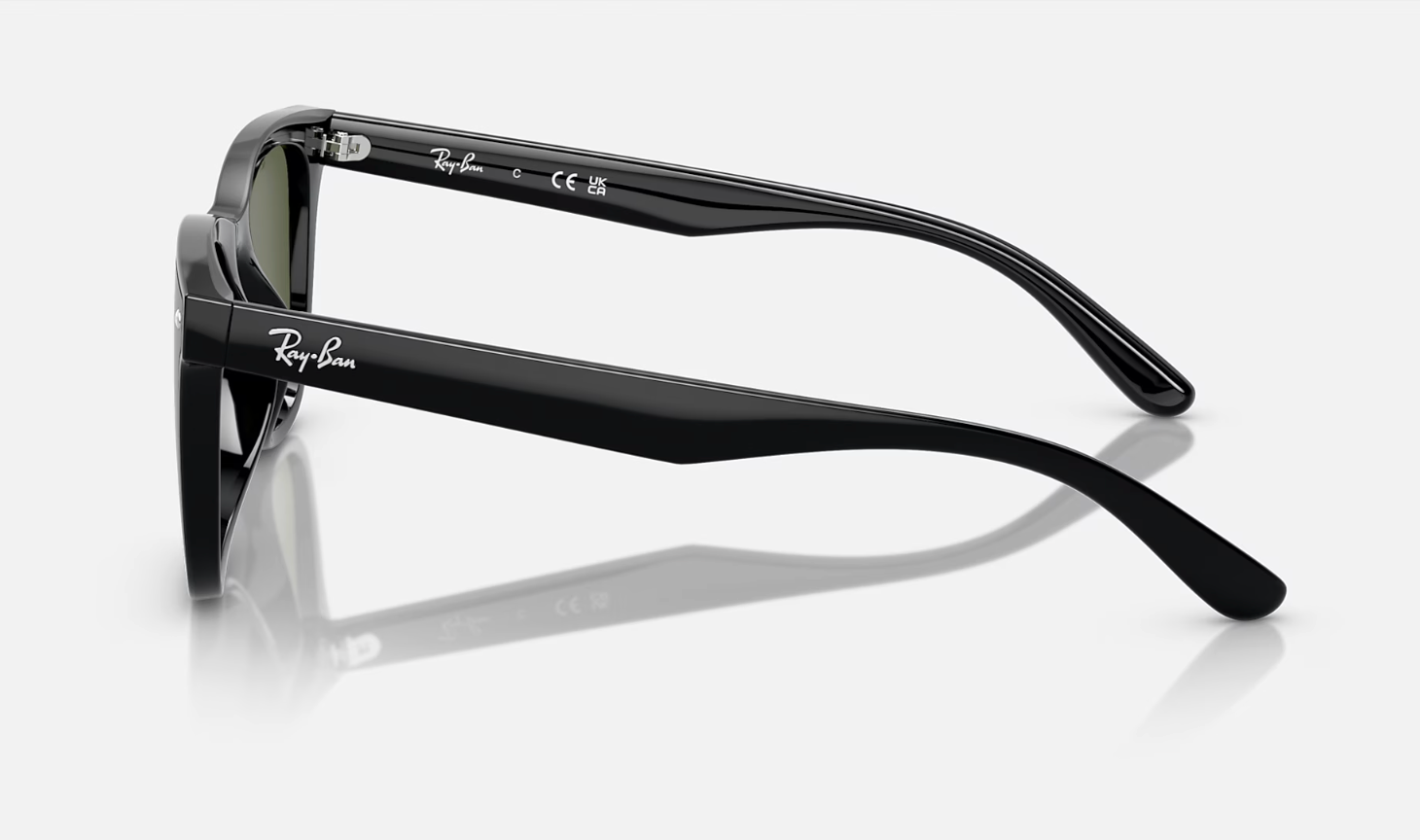 RAY BAN 0RB4420 601/9A65 BLACK W/DARK GREEN POLAR