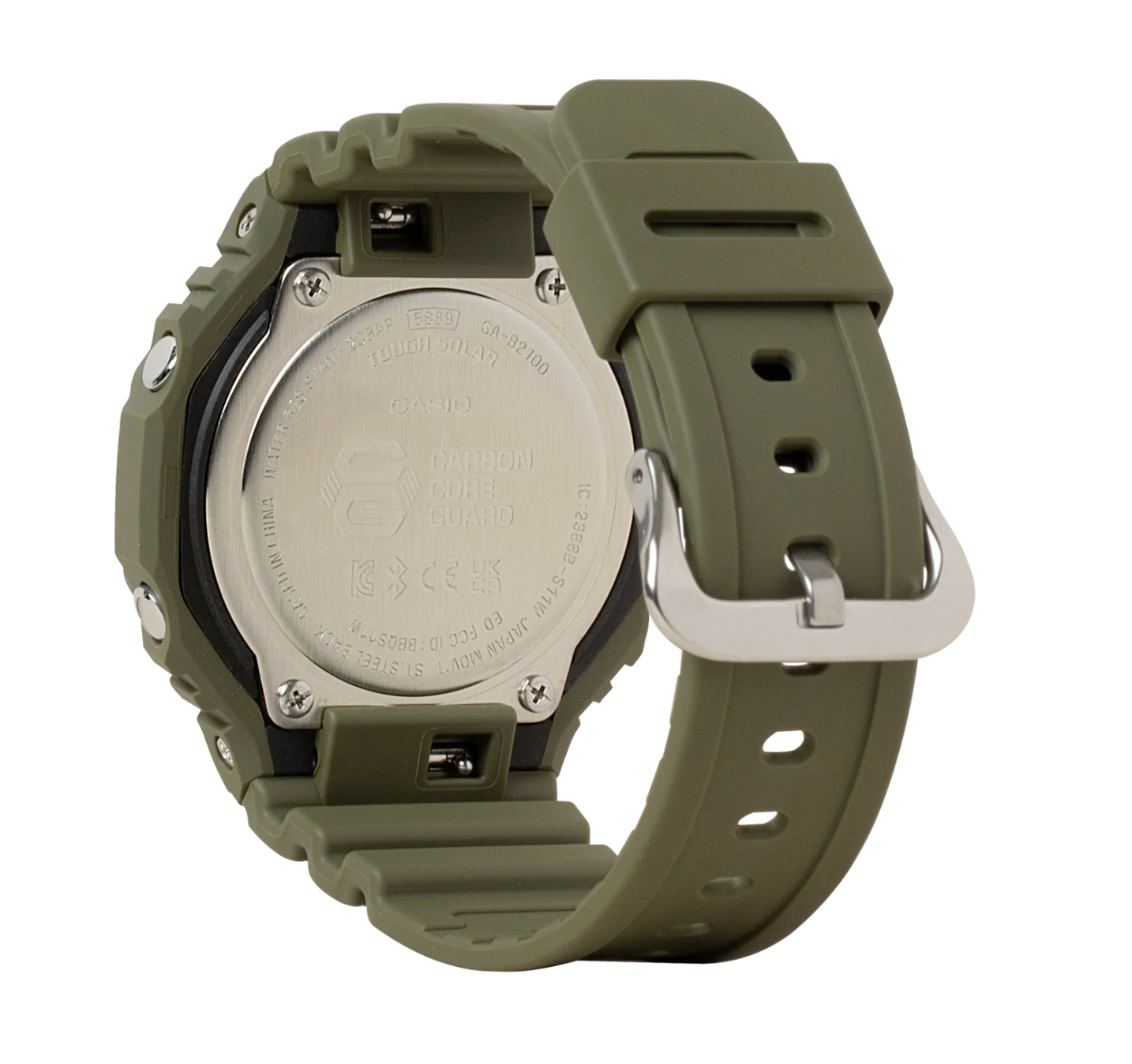 GAB2100FC-3A G SHOCK DUO MULTI COLOR,GREEN RESIN BAND