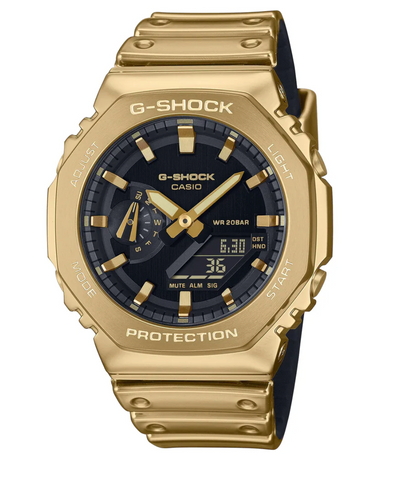 GM2100YMG-9A G SHOCK DUO FINE METALLIC GOLDTONE RESIN BAND