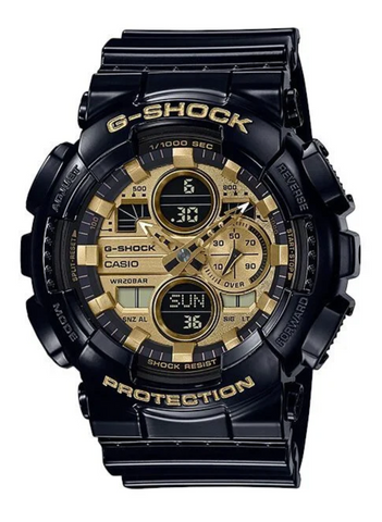 GA140GB-1A1  G SHOCK DUO METALLIC SERIES,BLACK RESIN BAND